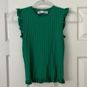 Zara Green Sleeveless Top